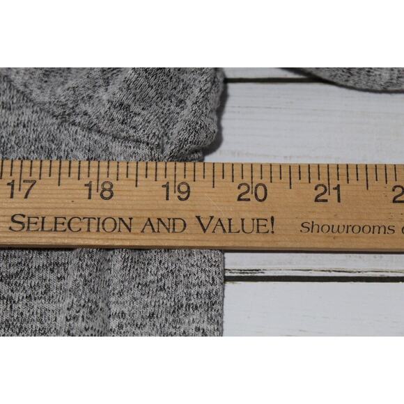 Ann Taylor Women's M Heather Gray Light Weight Tunic Sweater Reflexed Slits LS - Picture 10 of 12